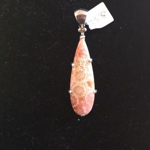 S.S. Fossilized Coral Pendent
